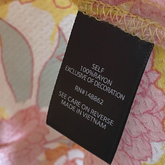 TORRID Plus Size 1X Baby Doll Top Yellow floral Ruffle Blouse - Picture 11 of 11